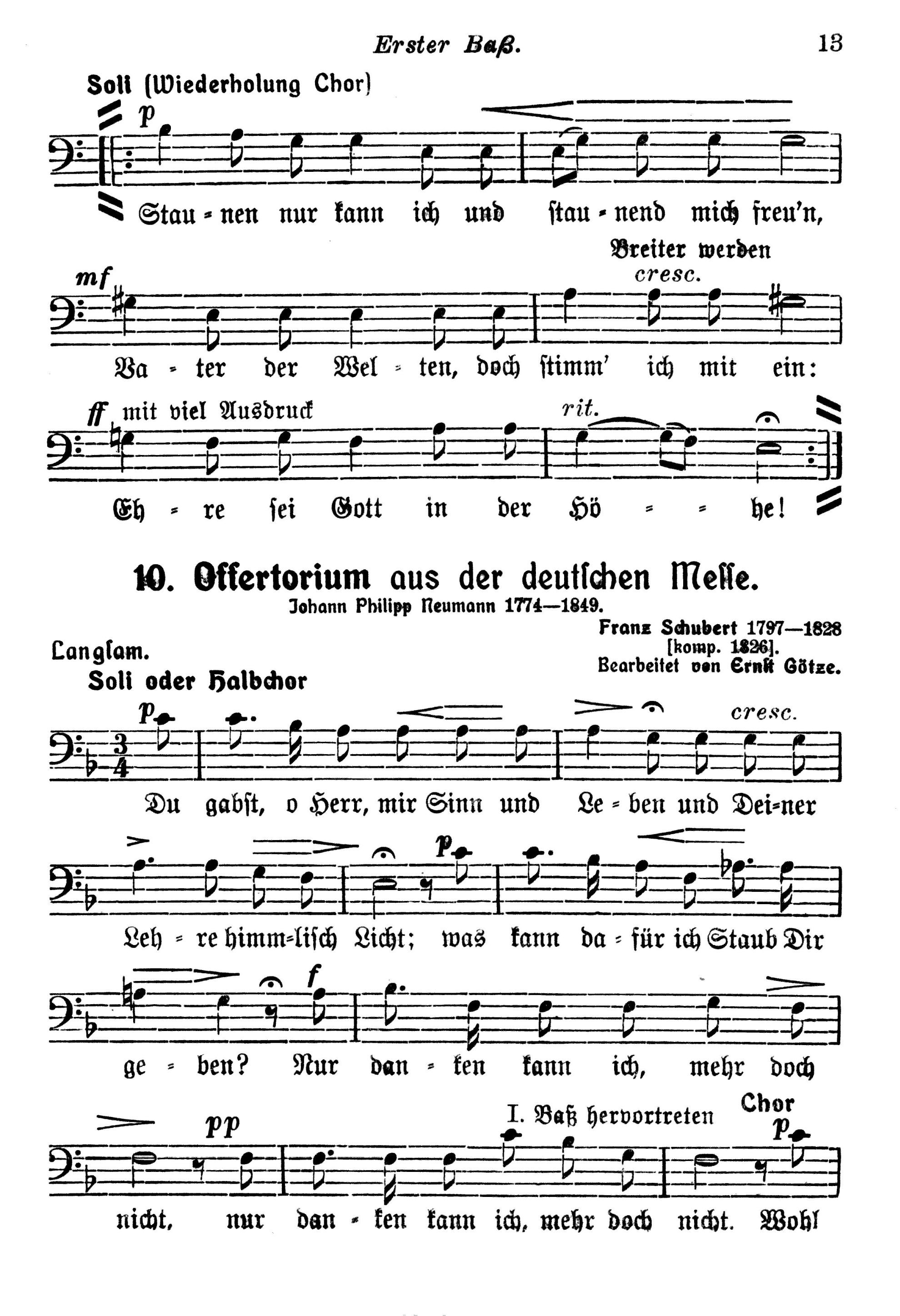 Liedersammlung des badischen Sängerbundes 1. Bass