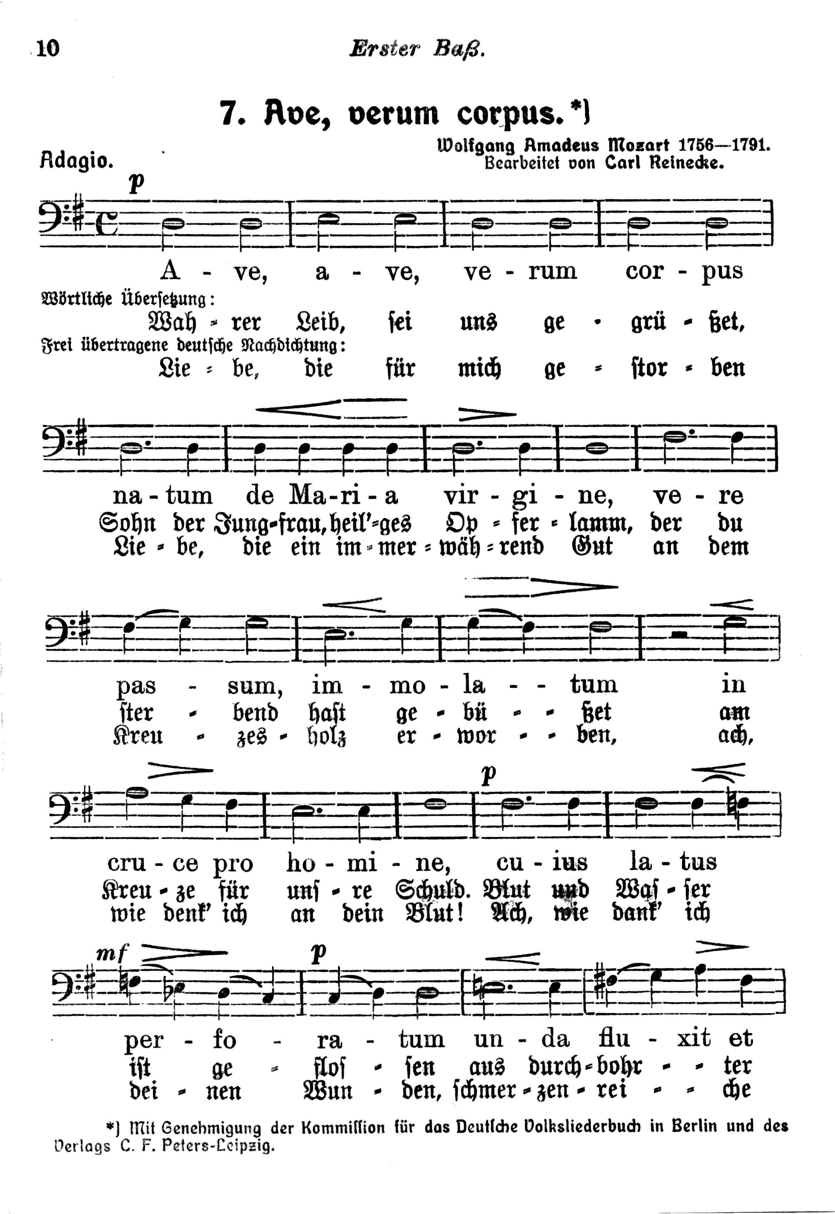 Liedersammlung des badischen Sängerbundes 1. Bass
