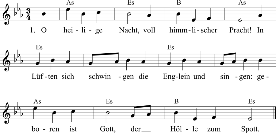 Musiknoten zum Lied - Weihnachtssegen