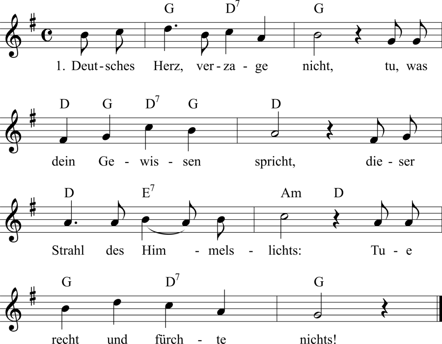 Musiknoten zum Lied - Deutscher Trost