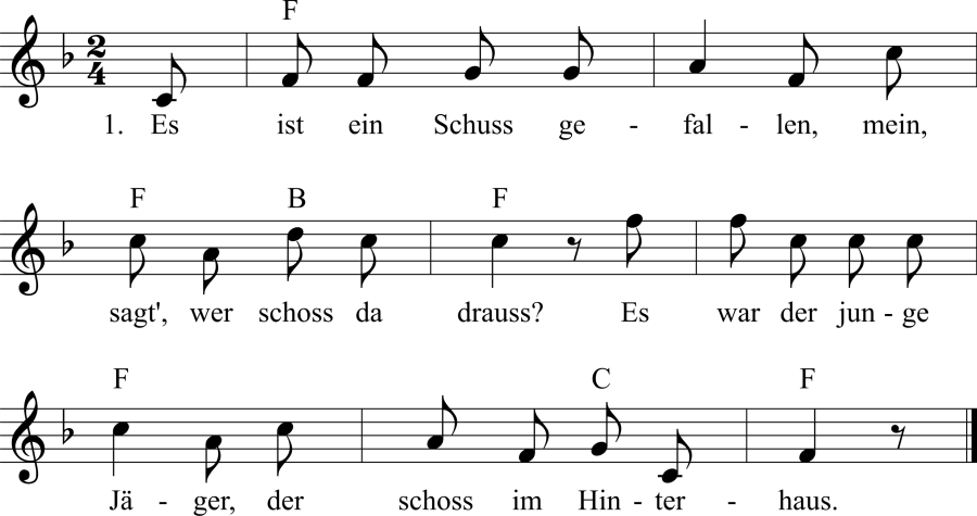 Musiknoten zum Lied - Schneider-Courage