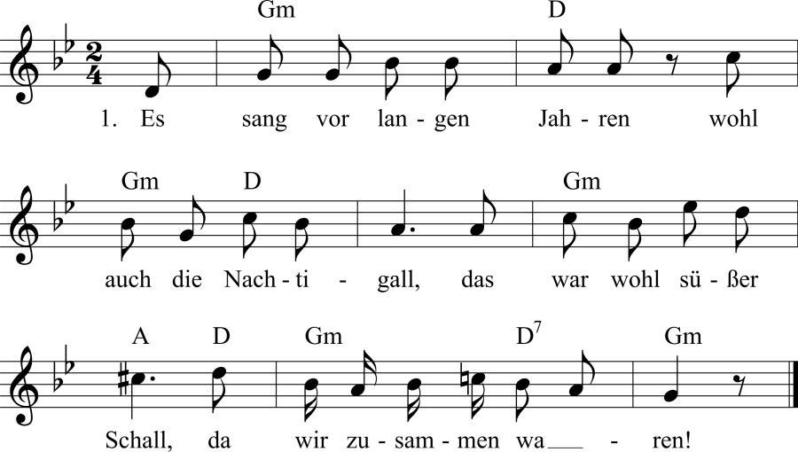 Musiknoten zum Lied - Der Spinnerin Nachtlied