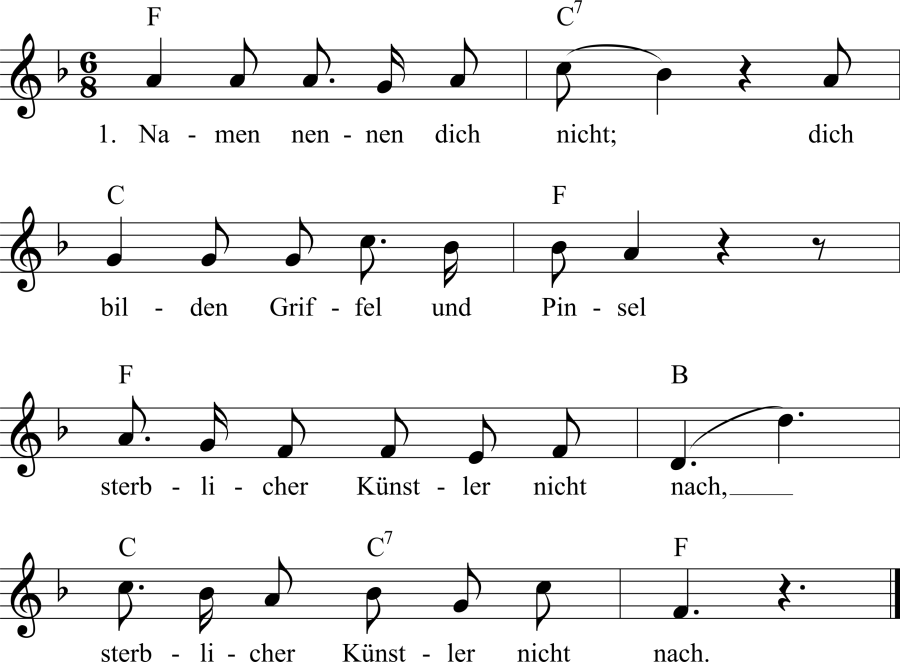 Musiknoten zum Lied - Ihr