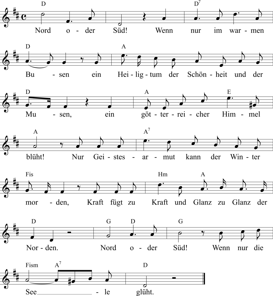 Musiknoten zum Lied - So oder so