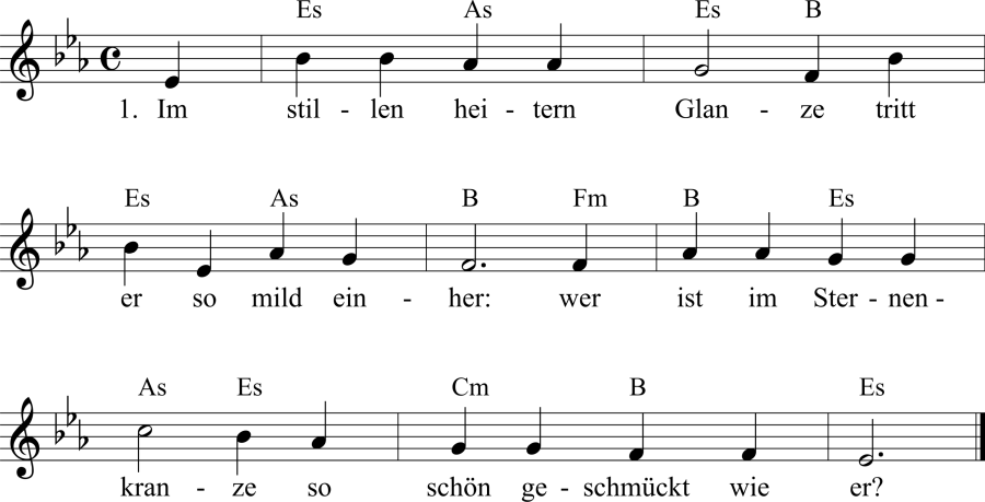 Musiknoten zum Lied - Der Mond